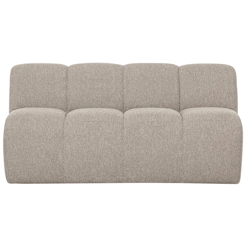 Mojo essbank 164 cm mit rückenlehne bouclé beige melange