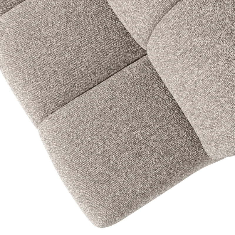 Mojo essbank 164 cm mit rückenlehne bouclé beige melange