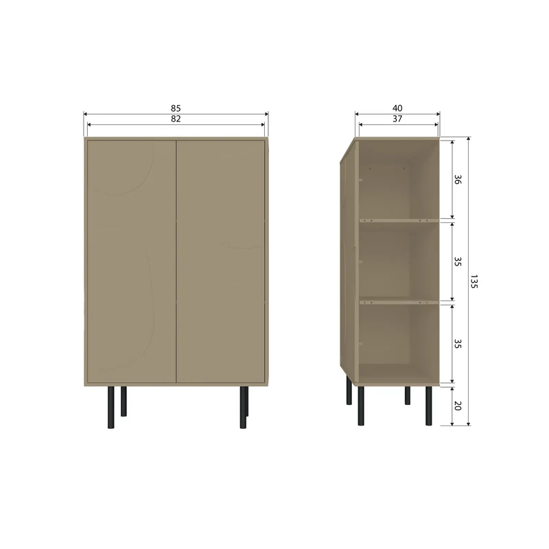 Cadiz lagerschrank kiefer mud