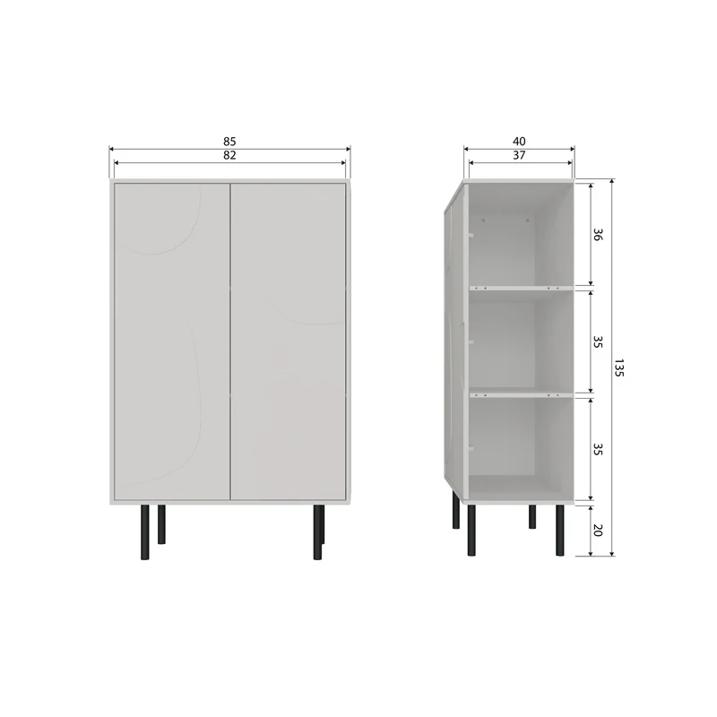 Cadiz lagerschrank kiefer mist