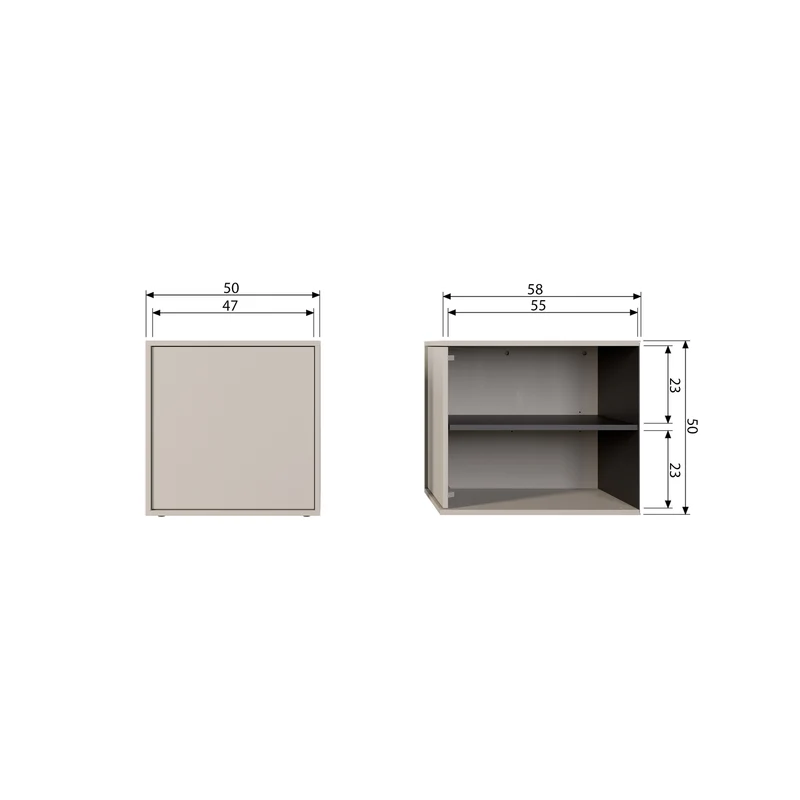 Daily Closet schrank 50x50 cm kiefer dakargrau