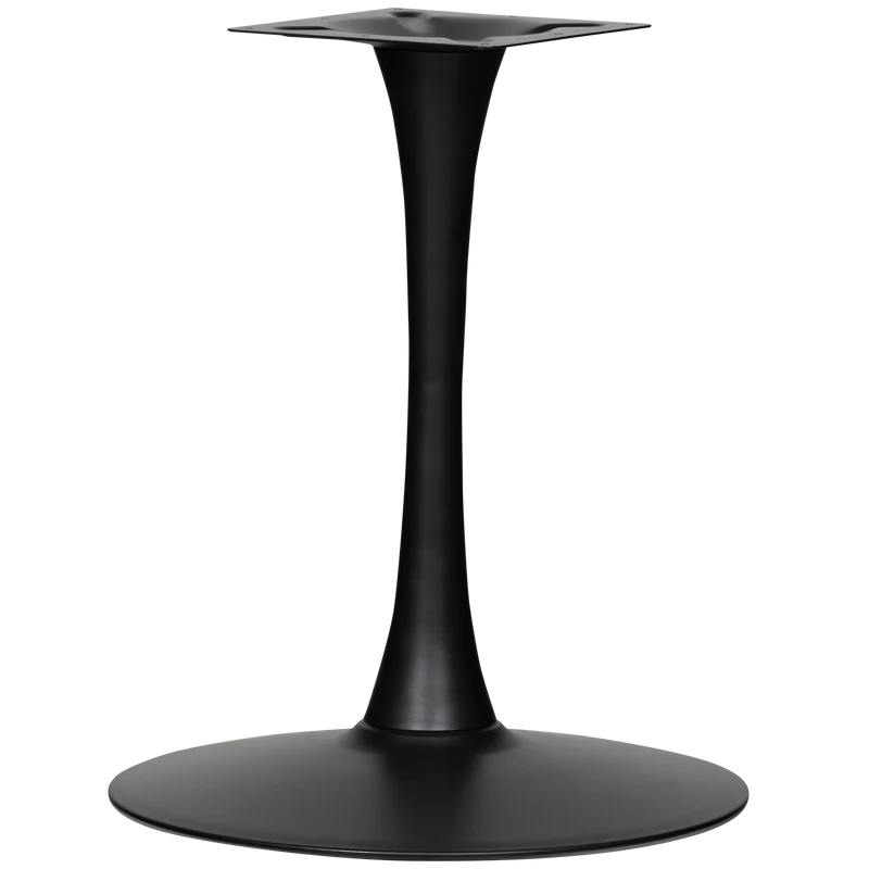 Bistro trompetenfuss metall gestell mattschwarz 72xø60 cm