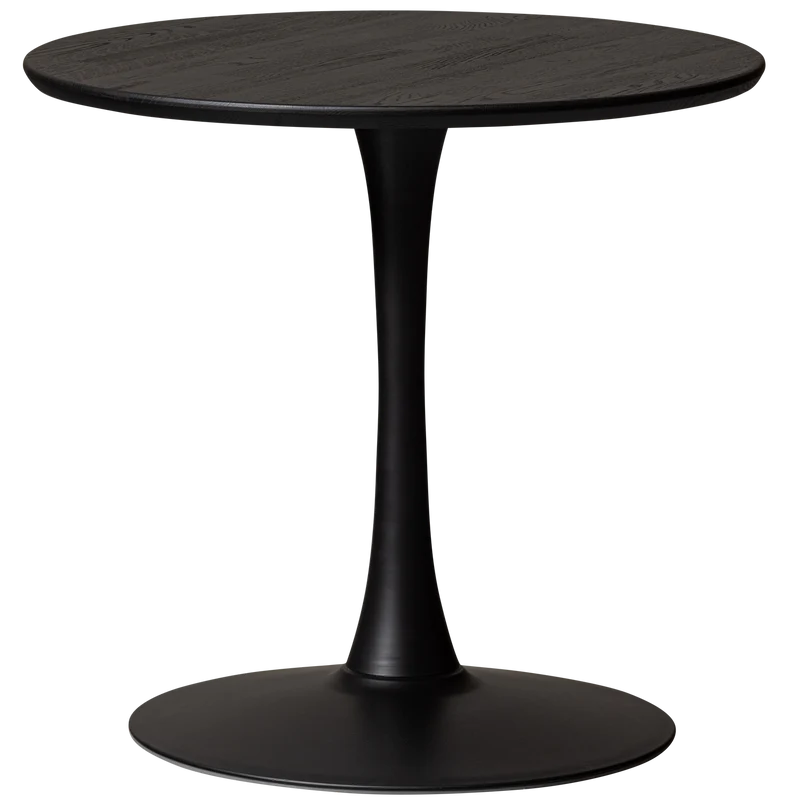 Bistro trompetenfuss metall gestell mattschwarz 72xø60 cm