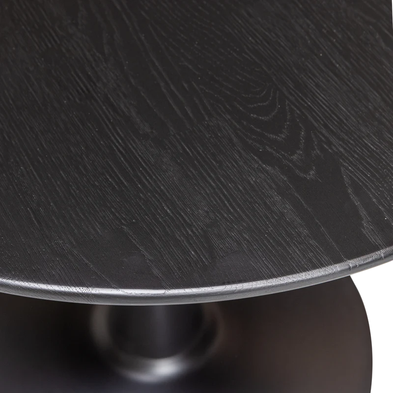 Bistro trompetenfuss metall gestell mattschwarz 72xø60 cm
