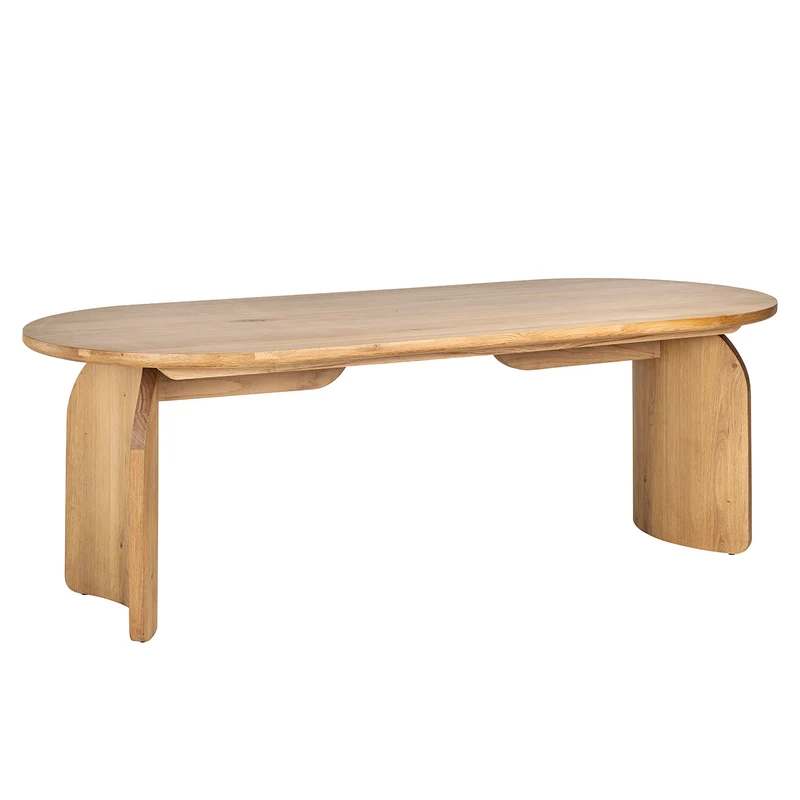 Eichentisch Eiche massiv, Esstisch Natureiche, Tisch Eiche massiv, Esstisch oval Eiche, Breite 270 cm