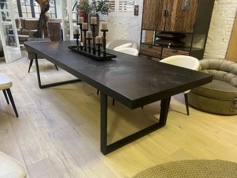 Esstisch schwarz, Tisch schwarz, Länge 250 cm