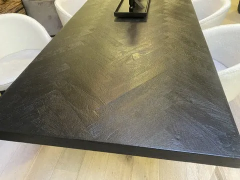 Esstisch schwarz, Tisch schwarz, Länge 250 cm