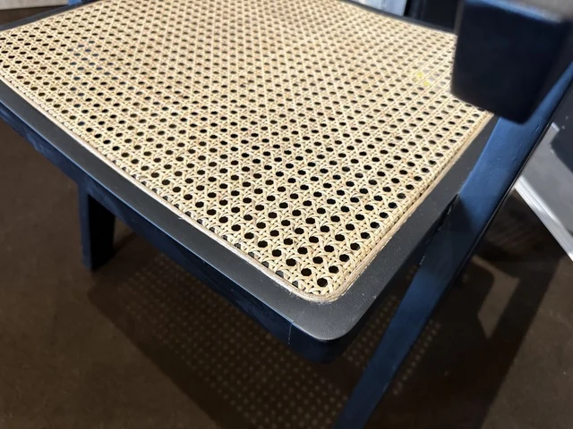Stuhl Holz-Rattan, Stuhl schwarz Holz, Stuhl Holz mit Armlehne schwarz