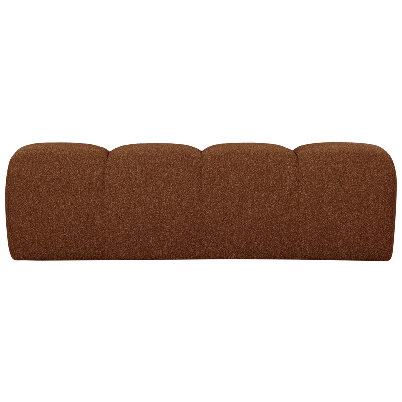 Mojo essbank 164 cm bouclé rostbraun meliert