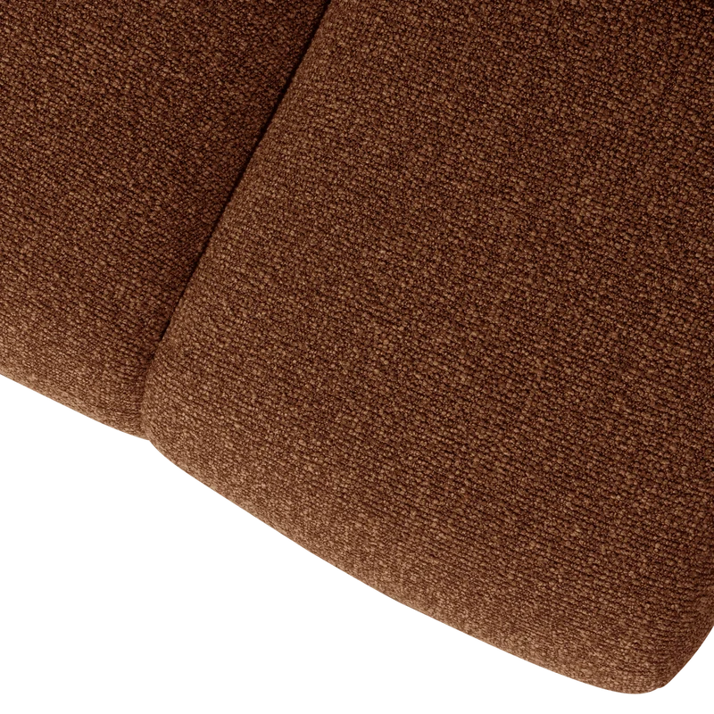 Mojo essbank 164 cm bouclé rostbraun meliert