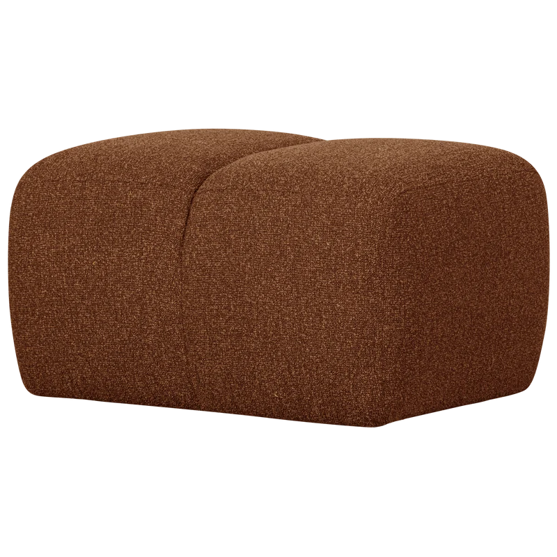 Mojo hocker 45x84x64 cm bouclé rostbraun meliert