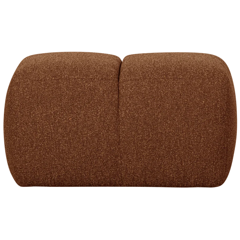 Mojo hocker 45x84x64 cm bouclé rostbraun meliert