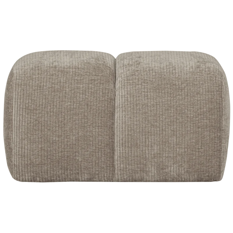 Mojo hocker 45x84x64 cm gerippter stoffdunkler sand