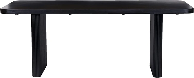 Esstisch schwarz Massivholz, Tisch schwarz Holz, Esstisch Holz schwarz, Breite 200 cm