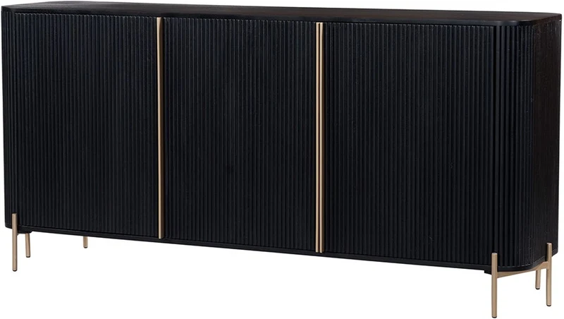 Esstisch schwarz Massivholz, Tisch schwarz Holz, Esstisch Holz schwarz, Breite 200 cm