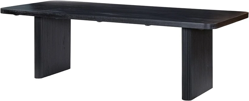 Esstisch schwarz Massivholz, Tisch schwarz Holz, Esstisch Holz schwarz, Breite 240 cm