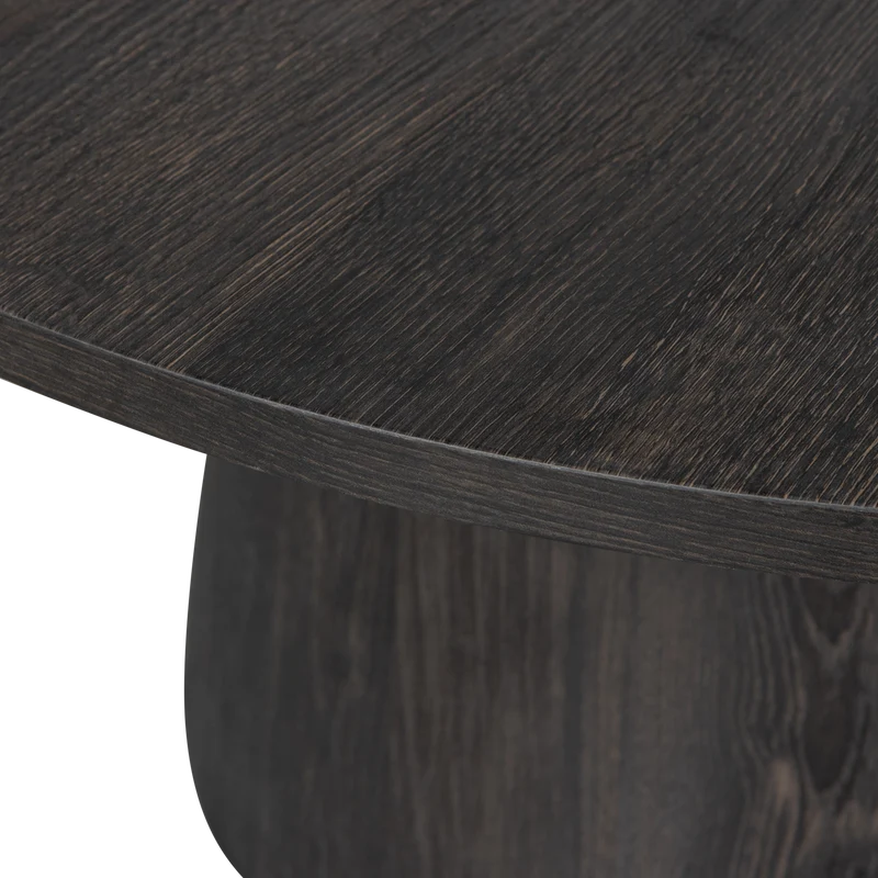 Maan couchtisch mdf dunkelbraun 45xø60 cm