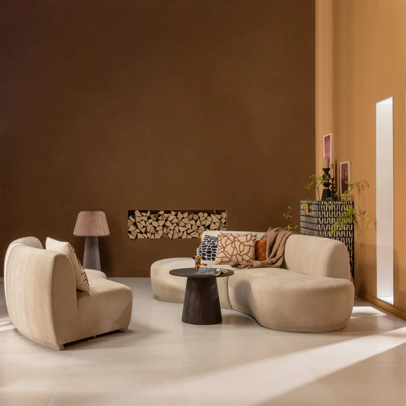 Maan couchtisch mdf dunkelbraun 40xø80 cm