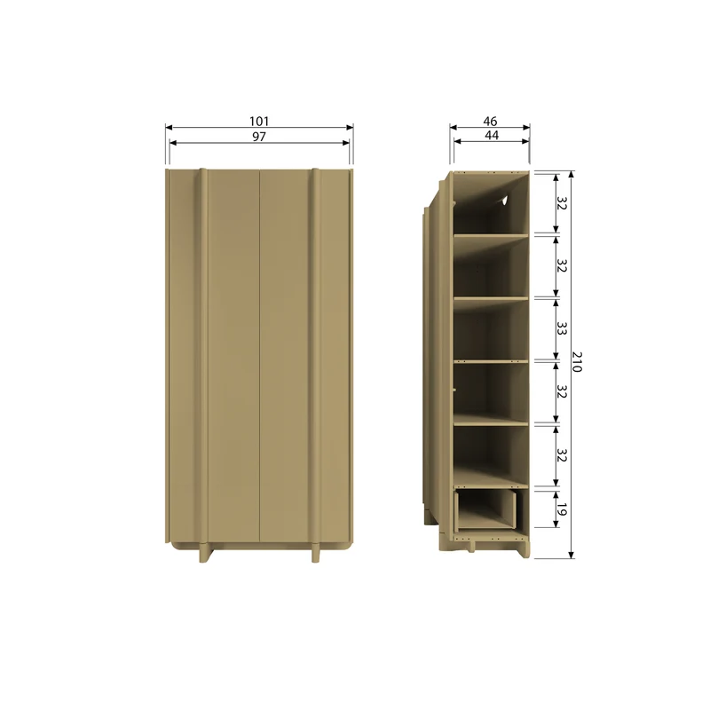Basu lagerschrank kiefer moss