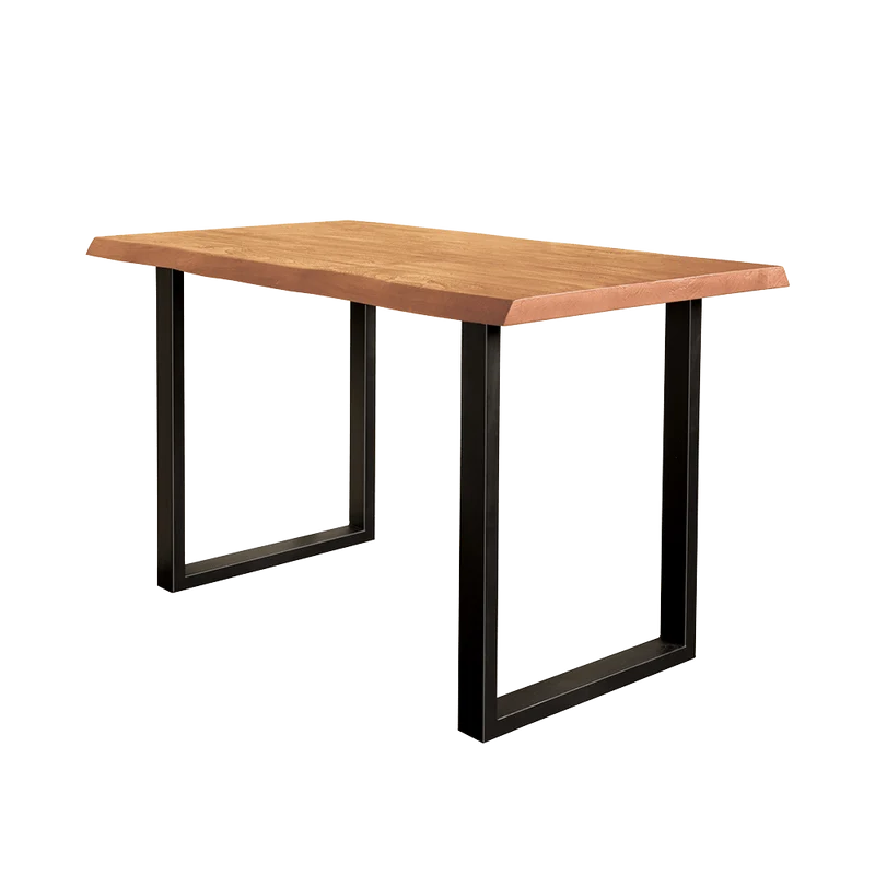 Bartisch Naturholz-Farbe, Bartisch Metall-Gestell, Bartisch Breite 140 cm, Höhe 95 cm
