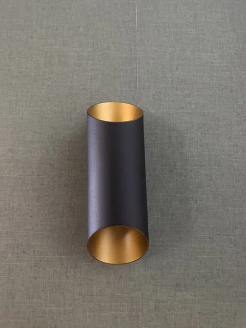 Wandlampe schwarz-Gold, Wandleuchte Gold-schwarz, Höhe 30 cm