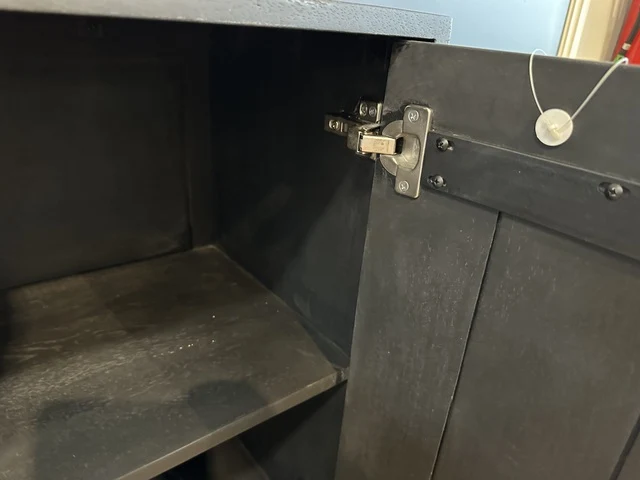Sideboard schwarz, Anrichte schwarz, Breite 185 cm