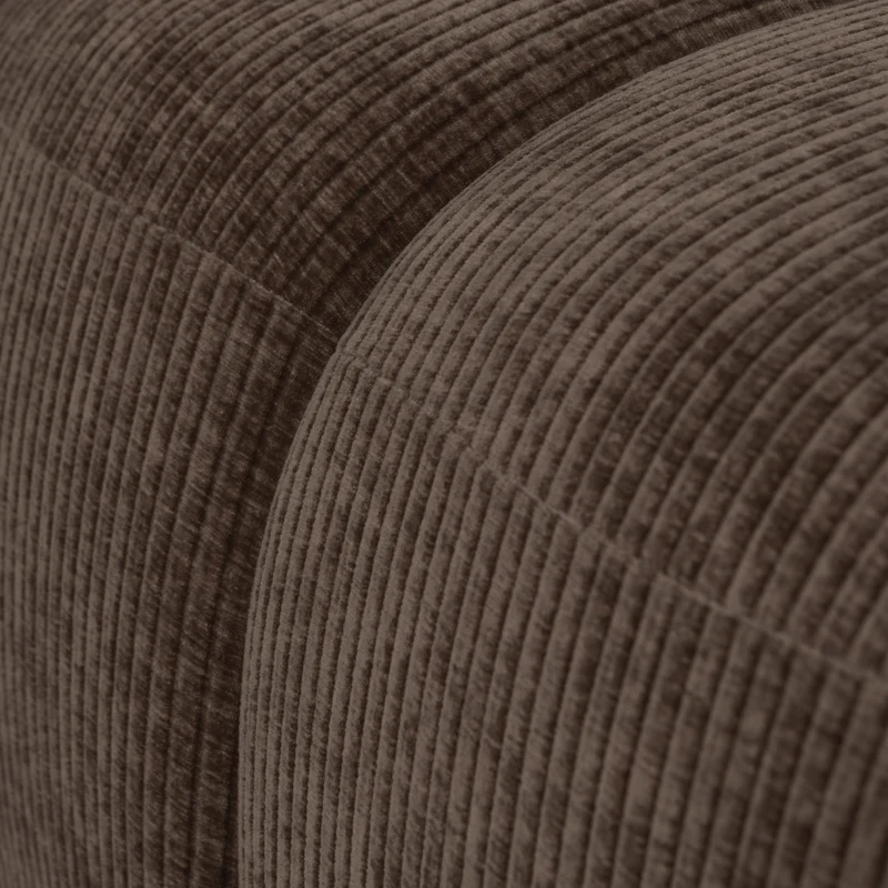 Mojo hocker 45x84x64 cm gerippter stoffbraun