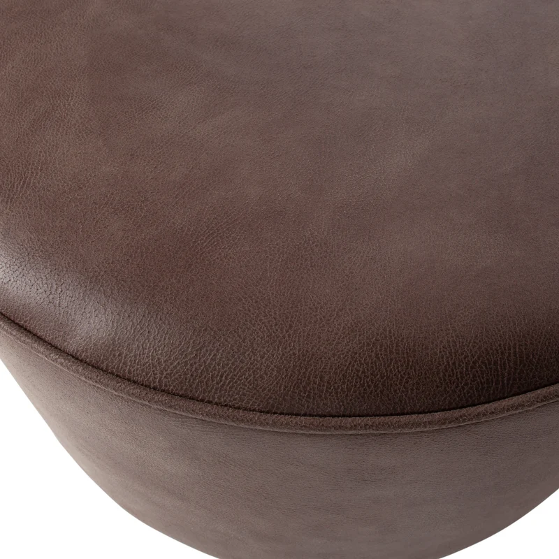 Coffee hocker lederlook warmen braun
