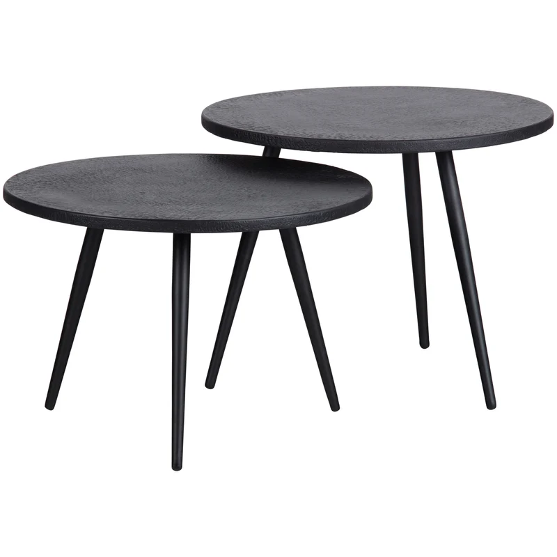 Set v 2 - Suze beistelltische holz/metall schwarz