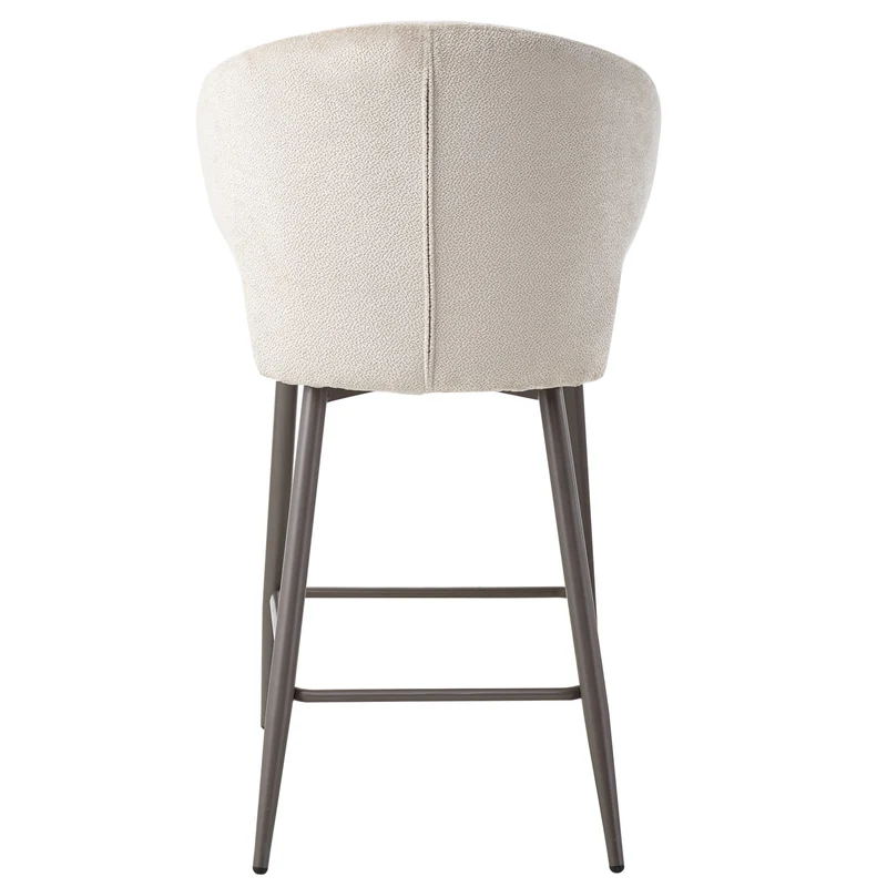 Barstuhl creme, Barstuhl gepolstert Metall-Gestell, Sitzhöhe 66 cm