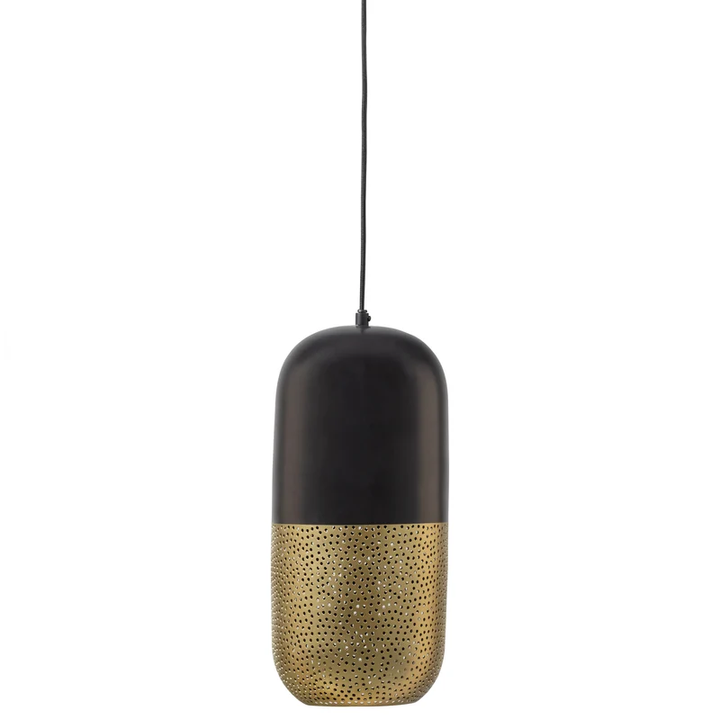 Tirsa hängende lampe 46 cm metal schwarz/messing