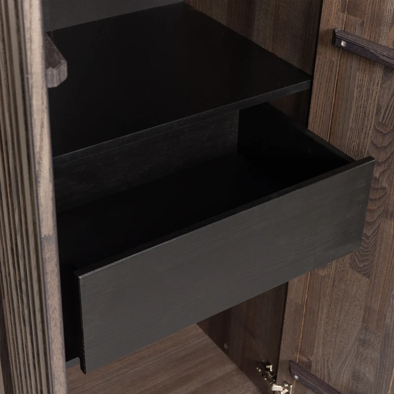 New gravure schrank schubladen asche furnier espresso