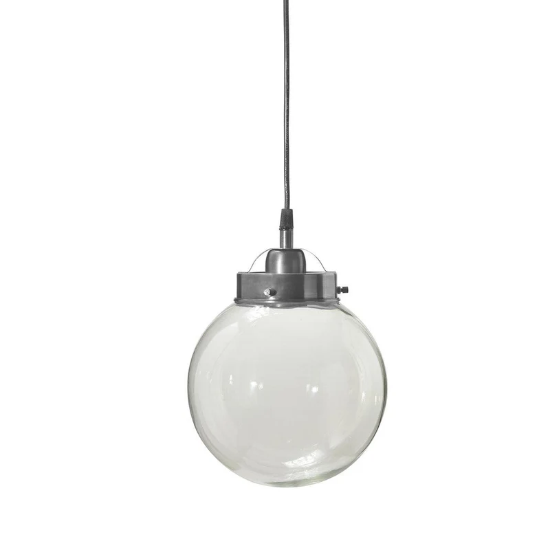 Hängelampe Silber, Pendelleuchte Silber, Durchmesser 20 cm
