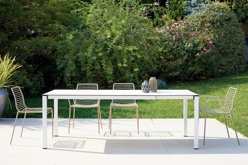 Gartentisch grau-anthrazit, Gartentisch ausziehbar, Esstisch grau ausziehbar, Breite 160-210 cm