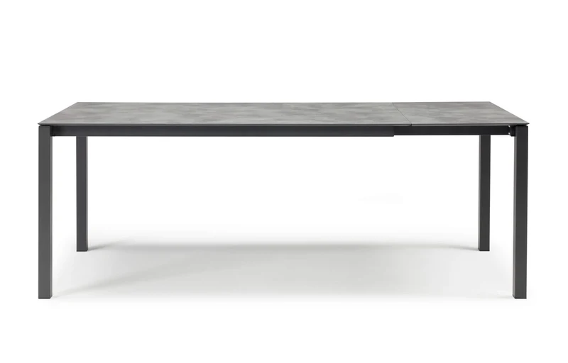 Gartentisch grau-anthrazit, Gartentisch ausziehbar, Esstisch grau ausziehbar, Breite 160-210 cm