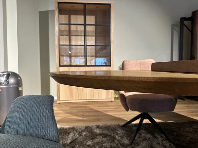 Esstisch oval Eiche Tischplatte, ovaler Tisch Eiche, Länge 220 cm
