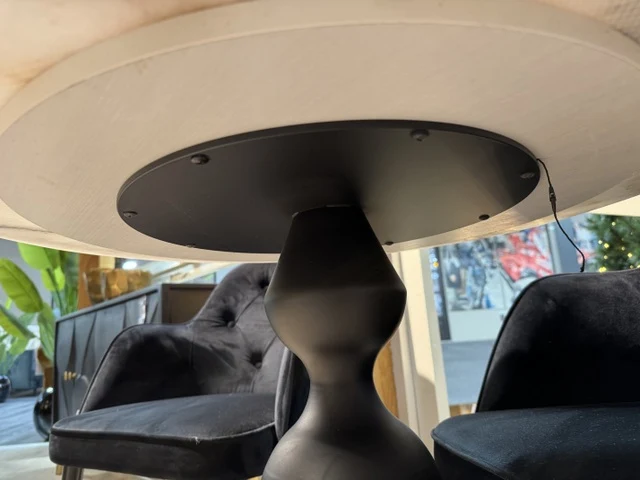 Bistrotisch Gold schwarz, Bistrotisch rund Gold, Durchmesser 60 cm