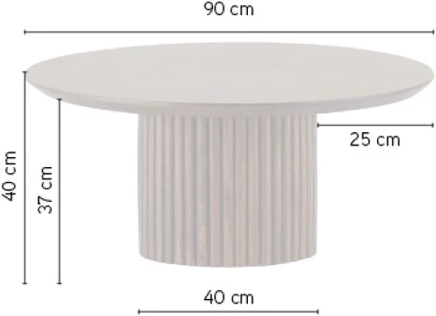 Couchtisch Naturholz rund, Couchtisch rund Naturholz-Farbe Massivholz, runder Couchtisch Tischplatte Massivholz, Durchmesser 90 cm