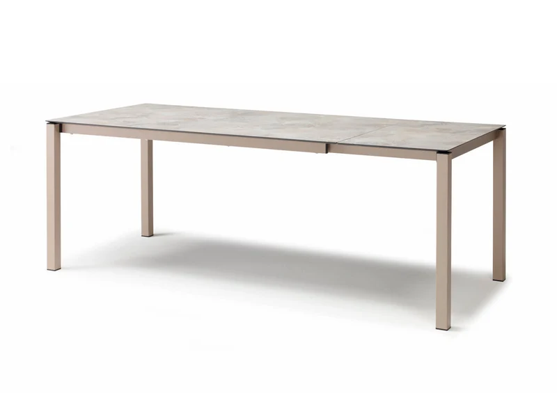Gartentisch taupe, Gartentisch ausziehbar, Esstisch taupe ausziehbar, Breite 160-210 cm
