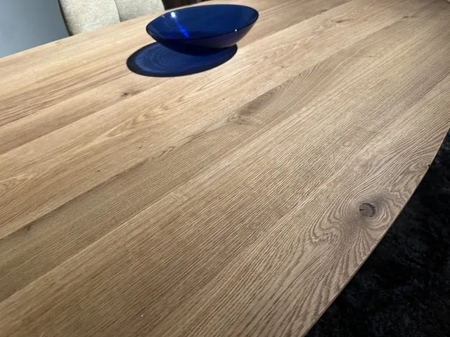 Esstisch oval Eiche Tischplatte, ovaler Tisch Eiche, Länge 240 cm