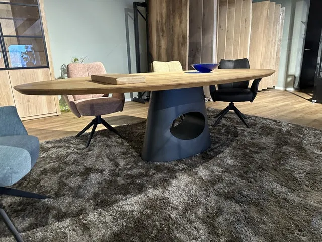 Esstisch oval Eiche Tischplatte, ovaler Tisch Eiche, Länge 240 cm