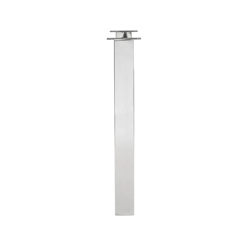 2er Set Tischbeine Silber verchromt, Tischgestell Silber, Tischfuß Silber verchromt, Breite 80 cm