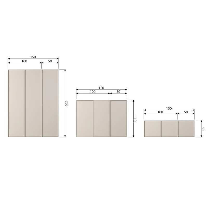 Daily Closet schrank 50x100 cm kiefer dakargrau