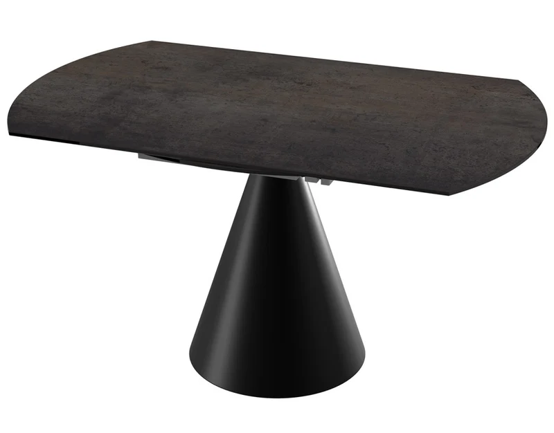 Esstisch rund Keramik-Tischplatte rund, runder Tisch Keramik Tischplatte, Tisch braun rund, Durchmesser 150 cm
