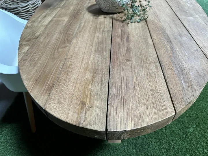 Gartentisch oval Massivholz, Esstisch oval Alt-Teakholz, Gartenesstisch oval Holz Teak, Massivholz Esstisch oval, Länge 300 cm