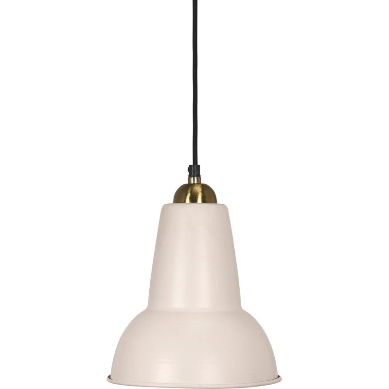 Hängelampe Metall, Pendelleuchte Matt Beige, Durchmesser 21 cm