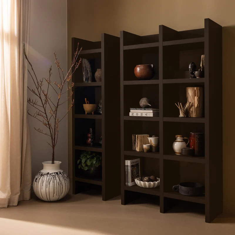 Timo offener schrank mdf dunkelbraun 195x100x40 cm