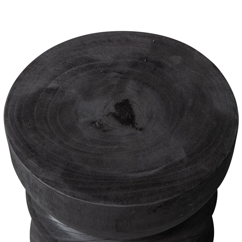 Bikkel hocker holz schwarz 40xø28 cm