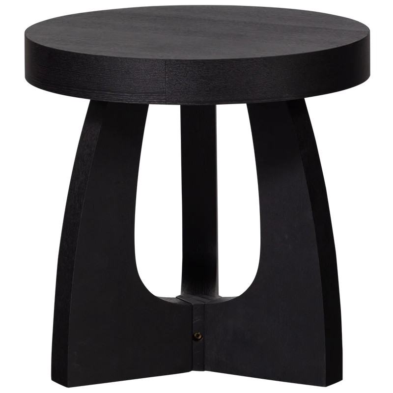 Tala beistelltisch mdf furnier schwarz 45xø45 cm