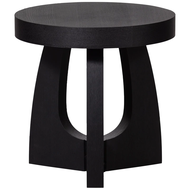 Tala beistelltisch mdf furnier schwarz 45xø45 cm
